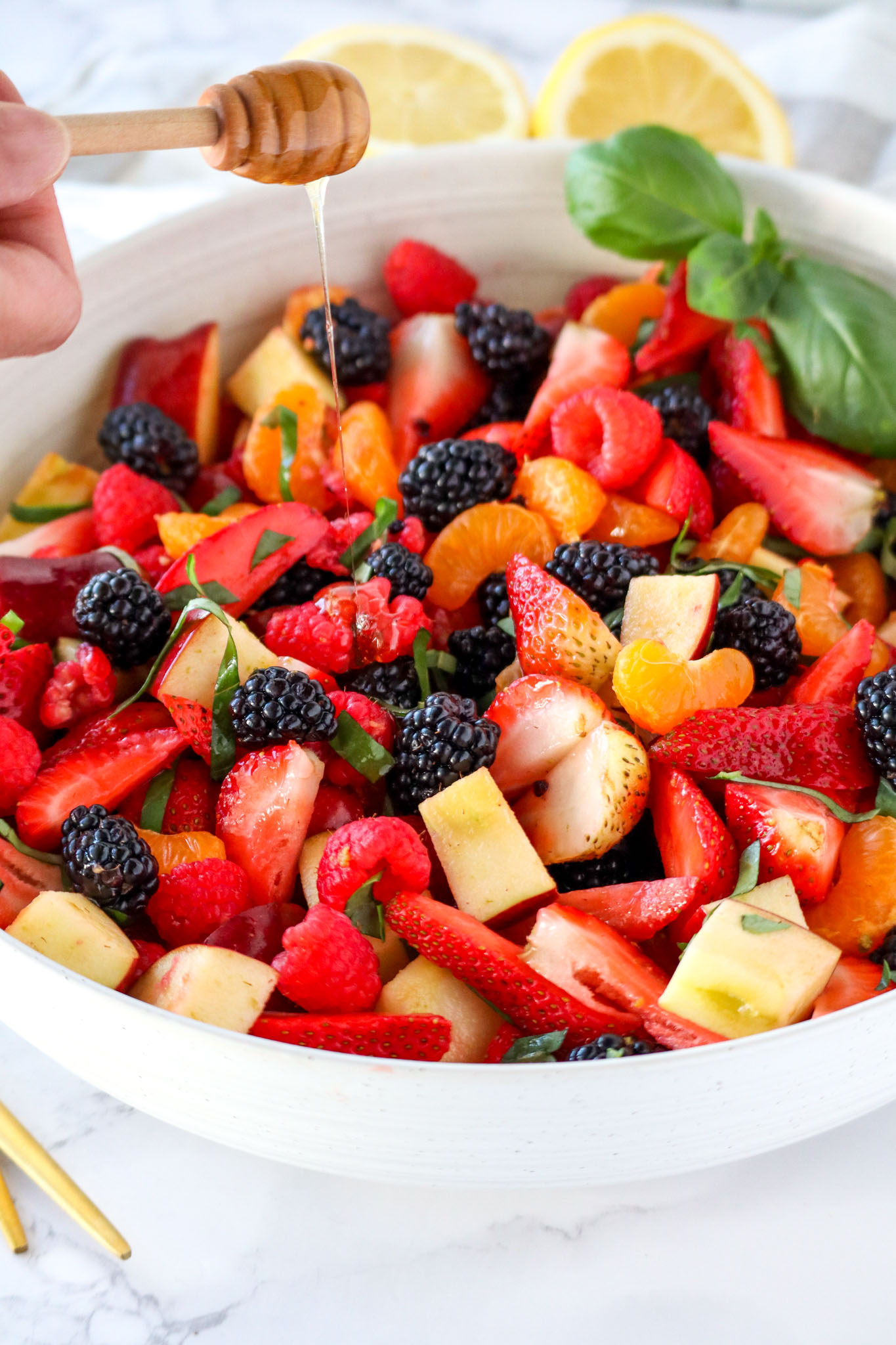 Fruit Salad With Honey Lime Dressing Sweet Seasoned