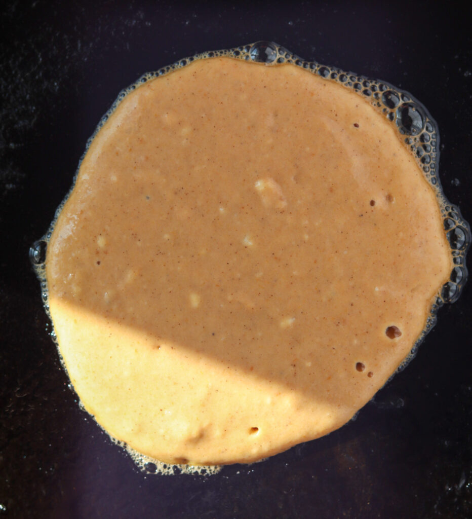 Step-by-step instruction for pumpkin pancakes