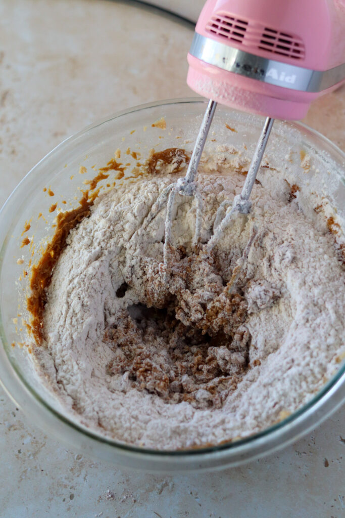 Flour added to mixture
