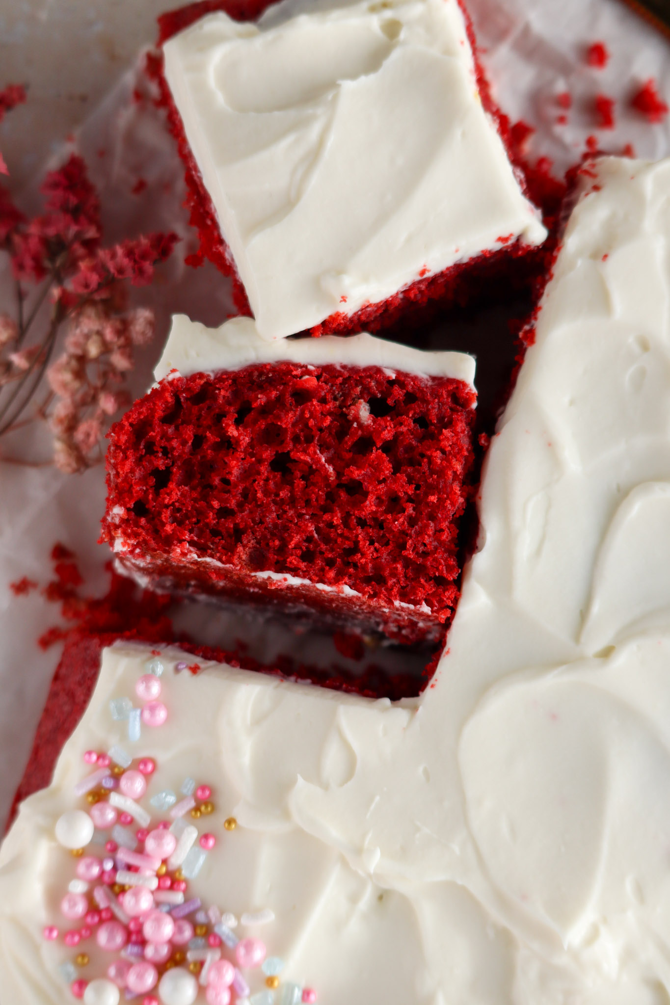 Red Velvet Cake With Whipped Cream Cheese