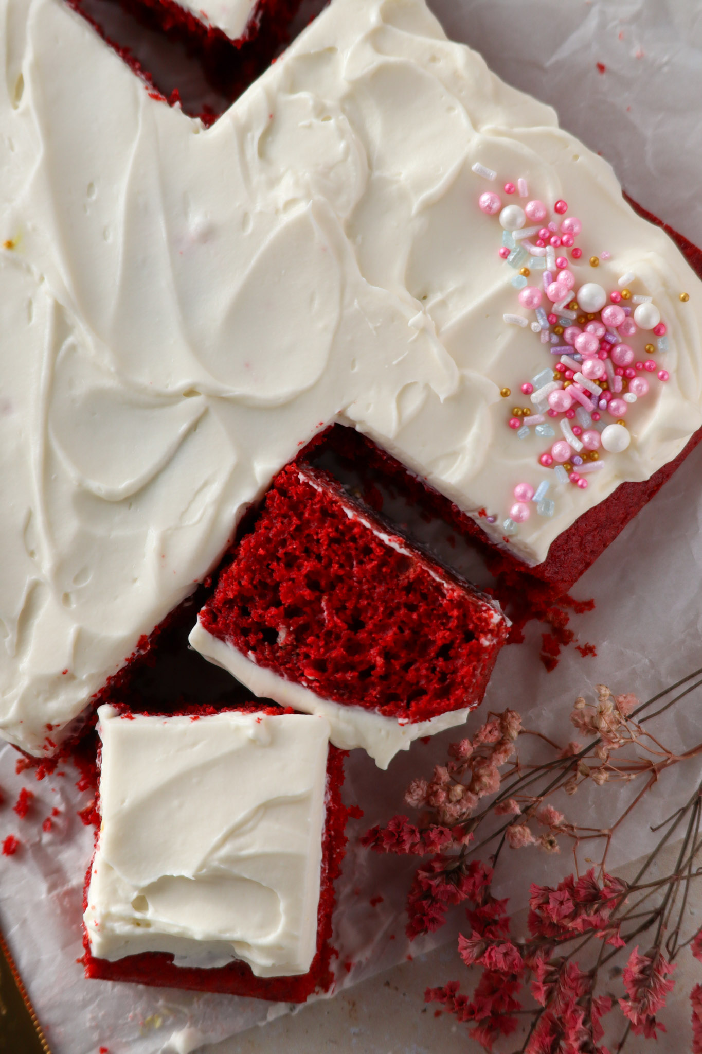 Red Velvet Cake With Whipped Cream Cheese