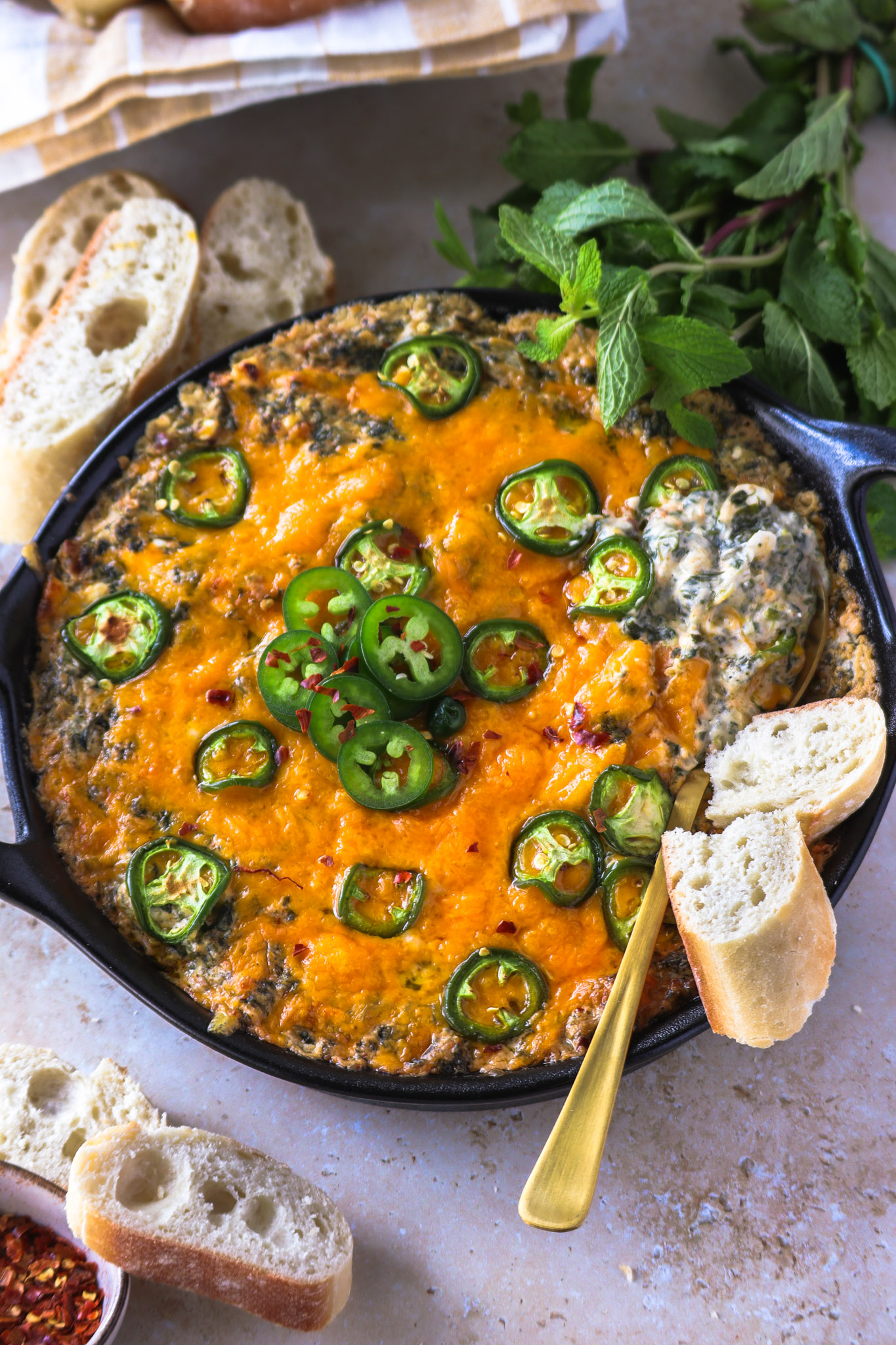 Baked Jalapeño Spinach Dip