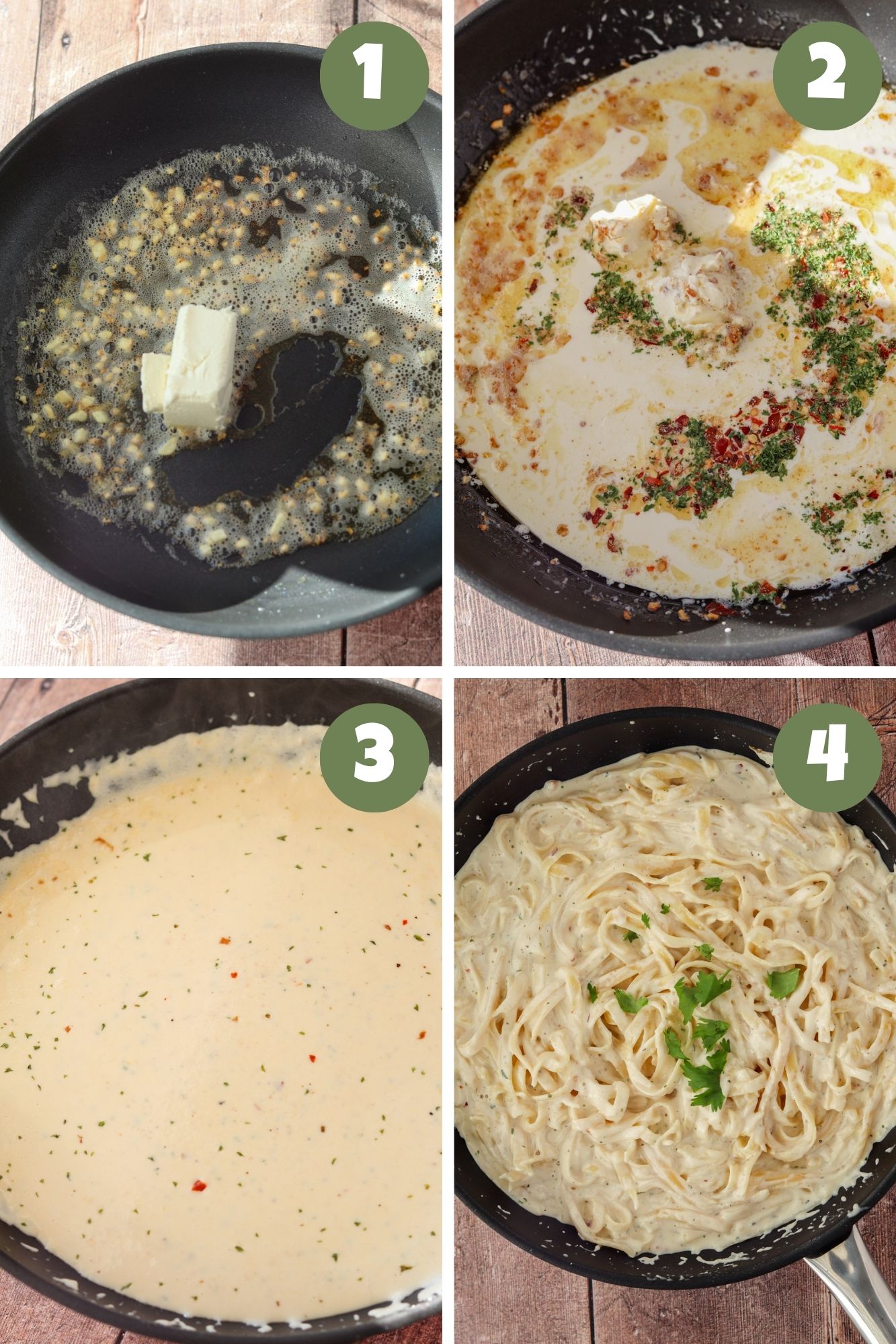 Step by step instructions to make Fettuccine Alfredo