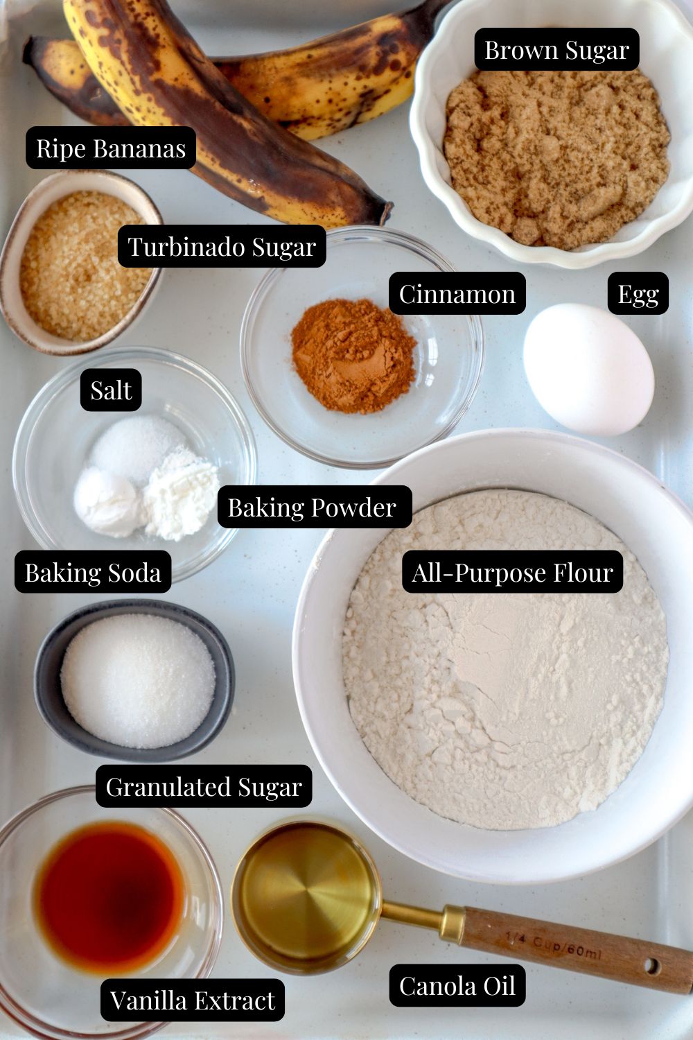 Small Batch Banana Muffins Ingredients 