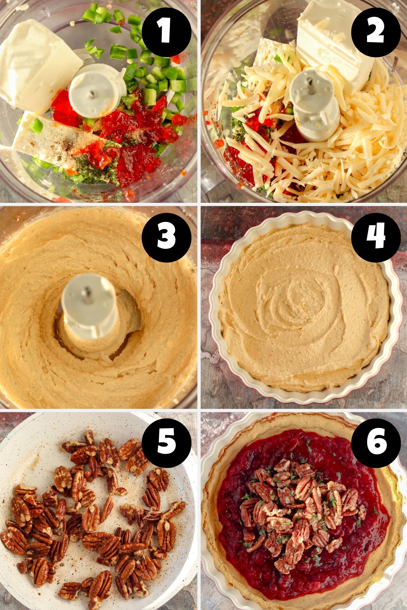 6 step by step instructions to make cranberry sauce cream cheese dip
