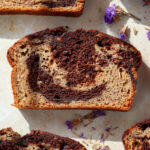 Banana chocolate marble loaf
