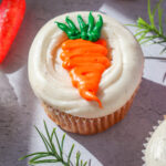 small batch carrot cake cupcakes with vanila bean cream cheese frosting