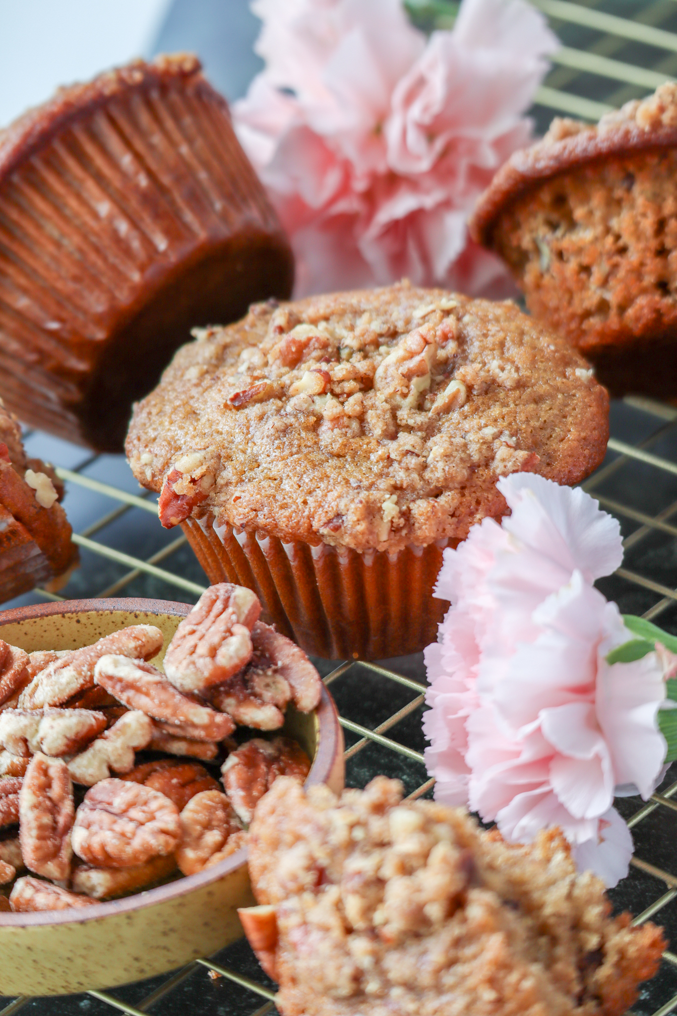 small batch pecan pie muffins